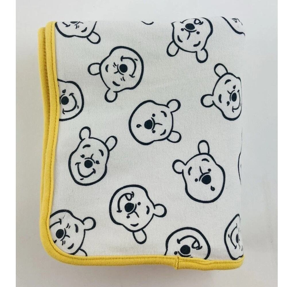 Rare Disney Winnie The Pooh 100% Cotton Baby Blanket Faces Black White Amazon Ye